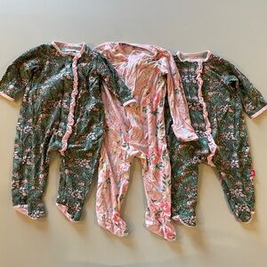 Magnetic Me Kids Pajama Bundle Green and Pink Floral